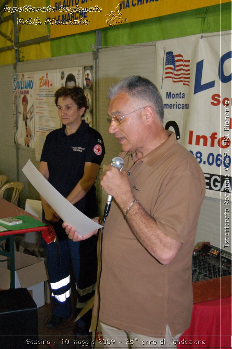 Gassino - 10 maggio 2009 - 25 anno di Fondazione -  Croce Rossa Italiana - Ispettorato Regionale Volontari del Soccorso Piemonte