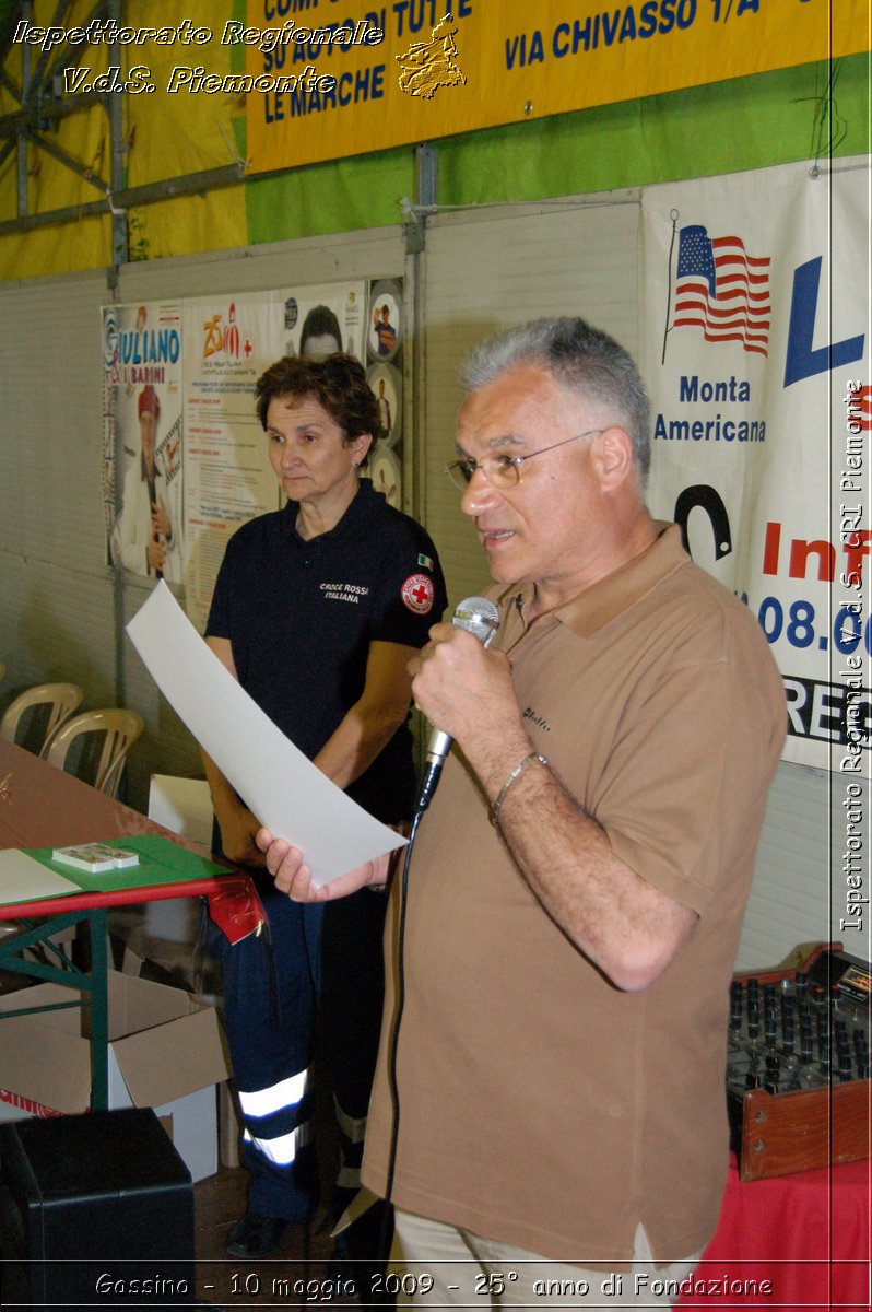 Gassino - 10 maggio 2009 - 25 anno di Fondazione -  Croce Rossa Italiana - Ispettorato Regionale Volontari del Soccorso Piemonte