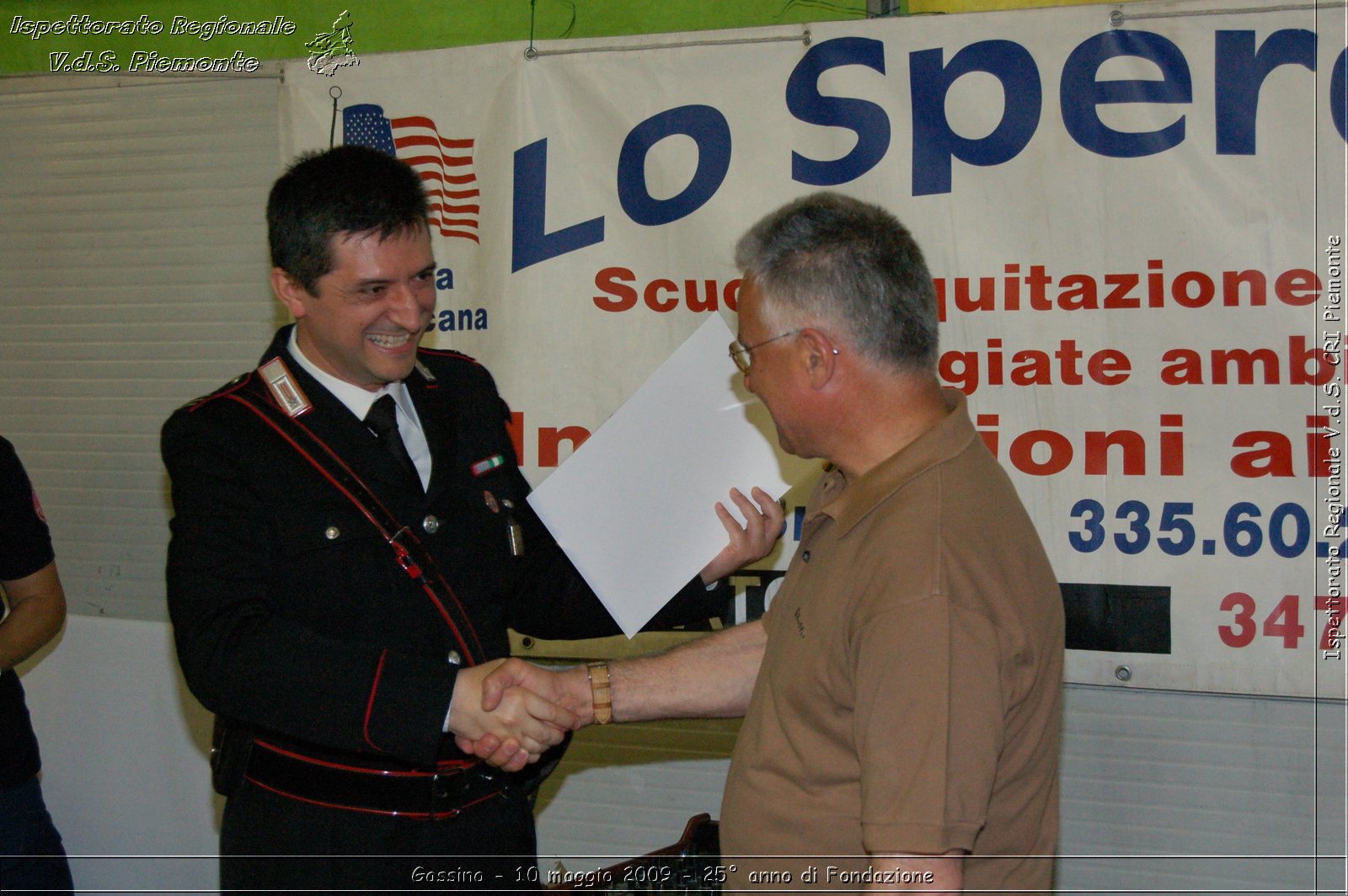 Gassino - 10 maggio 2009 - 25 anno di Fondazione -  Croce Rossa Italiana - Ispettorato Regionale Volontari del Soccorso Piemonte