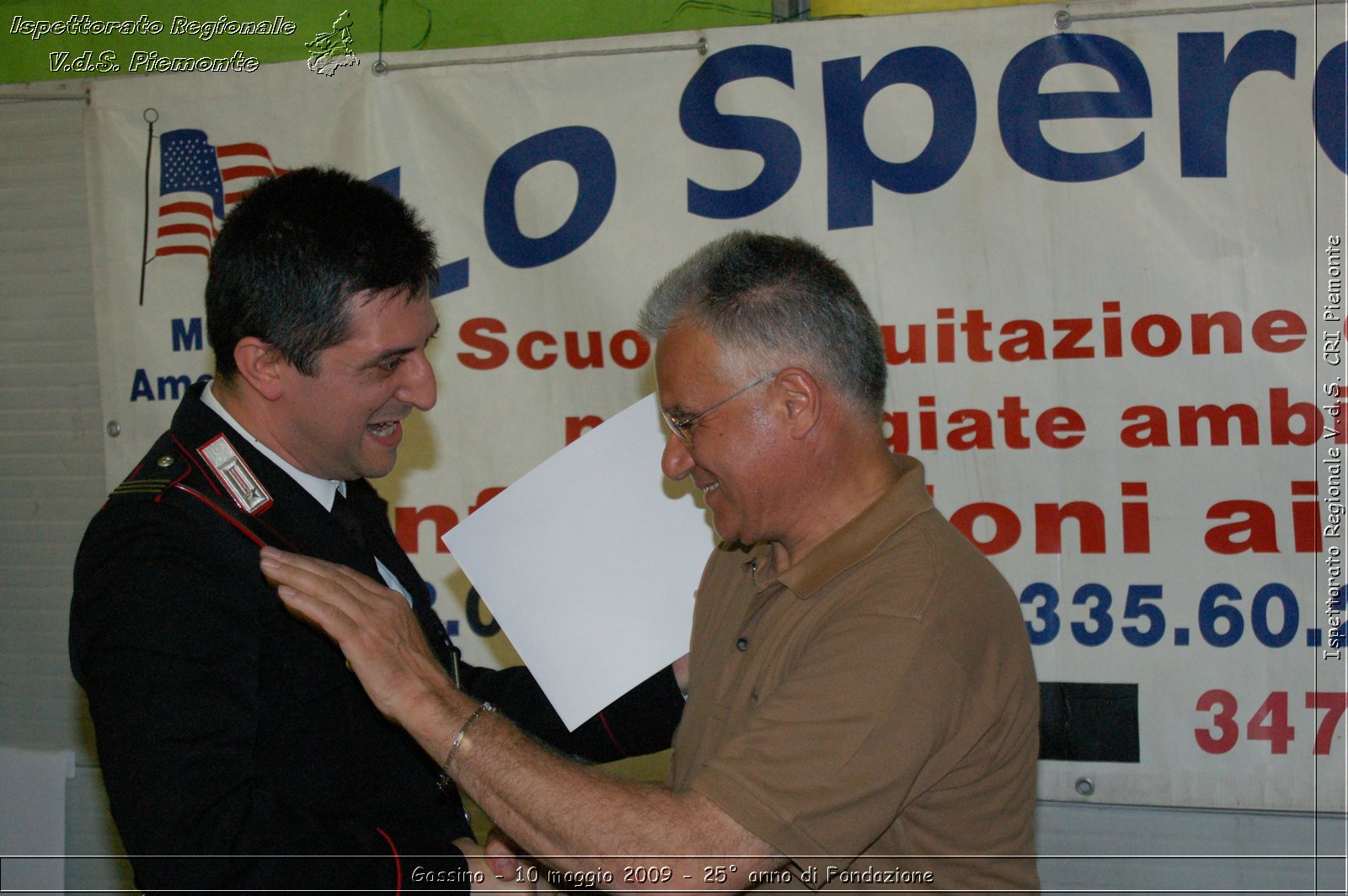 Gassino - 10 maggio 2009 - 25 anno di Fondazione -  Croce Rossa Italiana - Ispettorato Regionale Volontari del Soccorso Piemonte