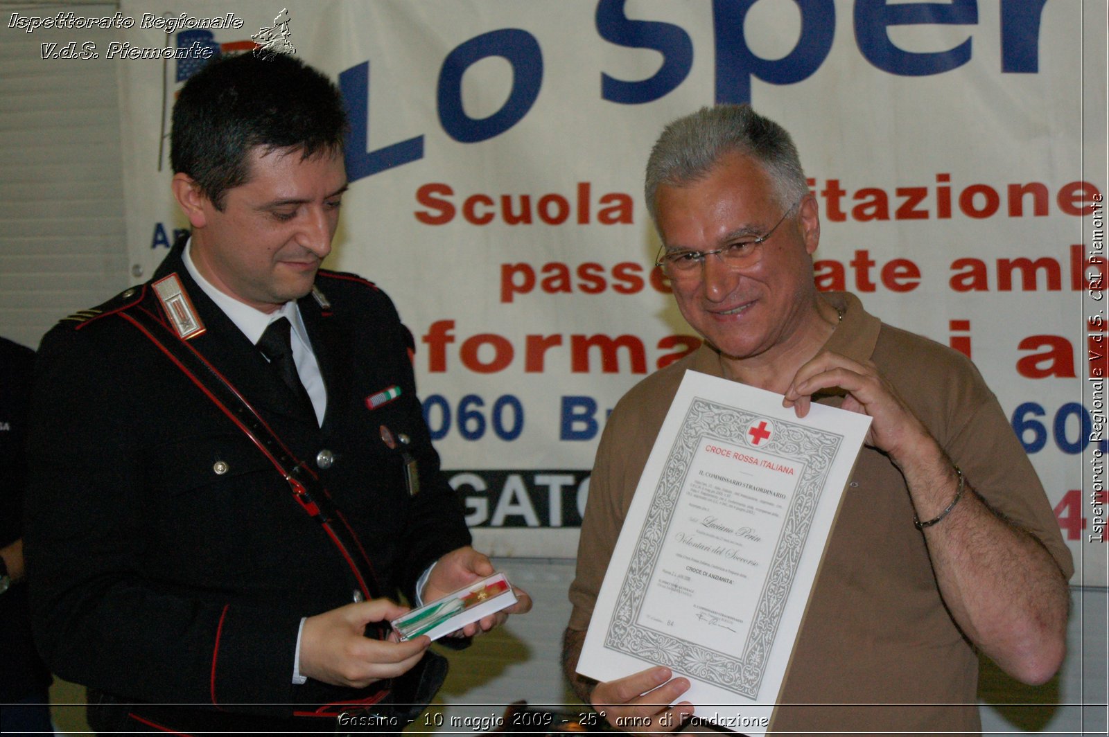 Gassino - 10 maggio 2009 - 25 anno di Fondazione -  Croce Rossa Italiana - Ispettorato Regionale Volontari del Soccorso Piemonte