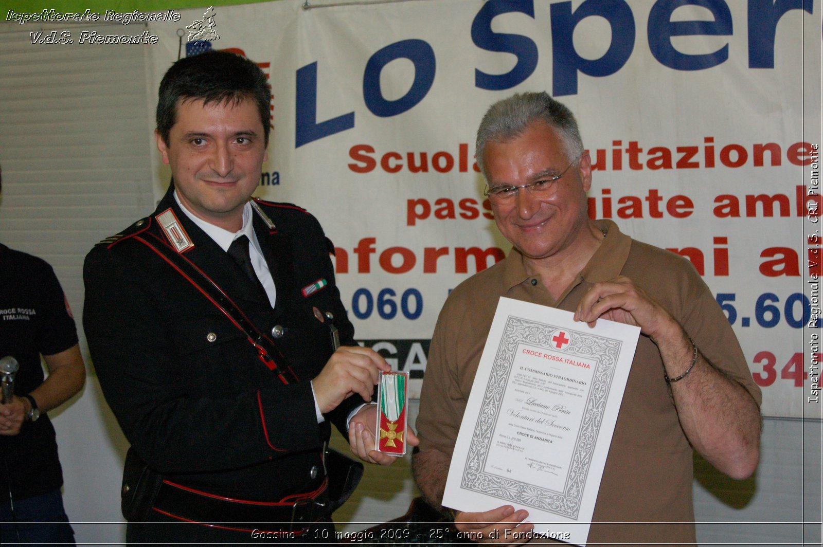 Gassino - 10 maggio 2009 - 25 anno di Fondazione -  Croce Rossa Italiana - Ispettorato Regionale Volontari del Soccorso Piemonte