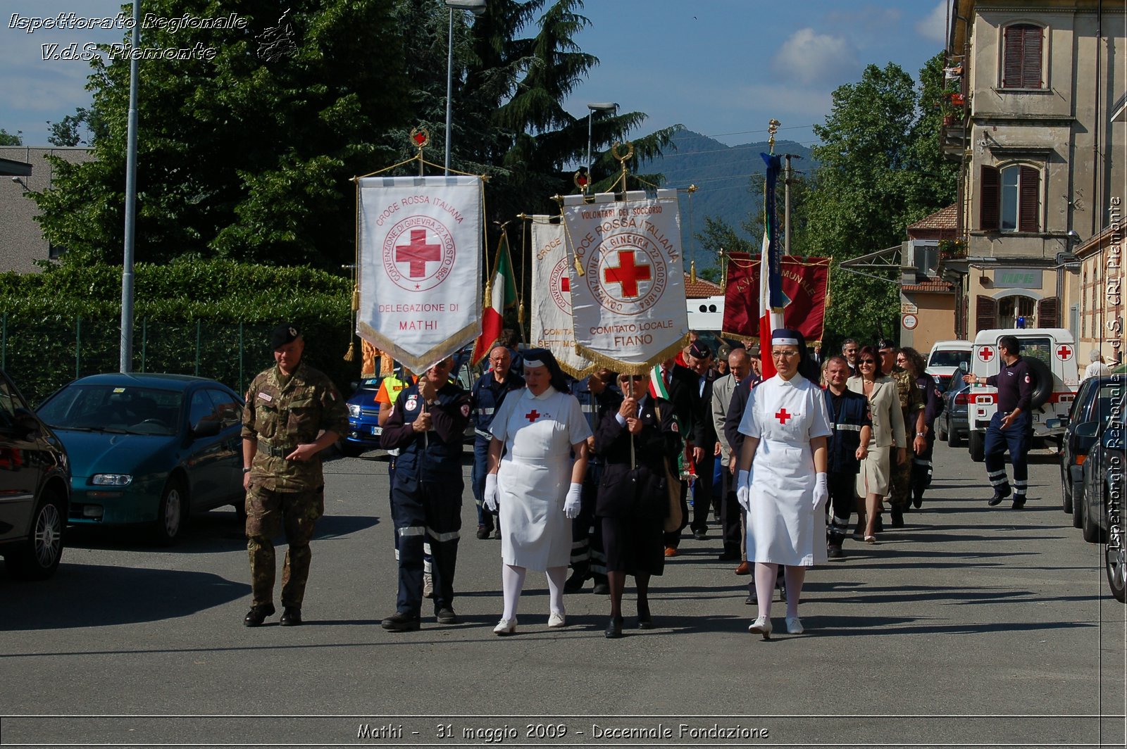 Mathi -  31 maggio 2009 - Decennale Fondazione -  Croce Rossa Italiana - Ispettorato Regionale Volontari del Soccorso Piemonte