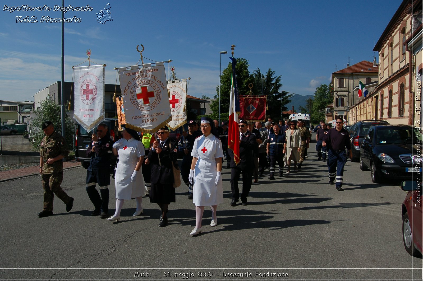 Mathi -  31 maggio 2009 - Decennale Fondazione -  Croce Rossa Italiana - Ispettorato Regionale Volontari del Soccorso Piemonte