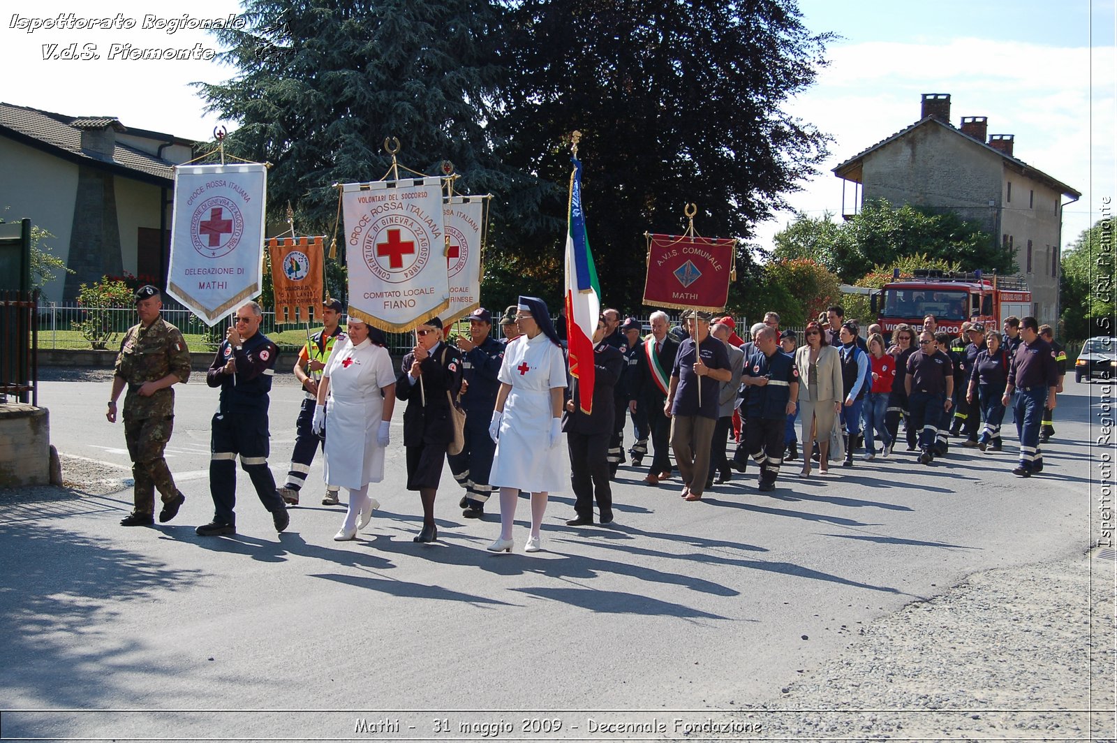 Mathi -  31 maggio 2009 - Decennale Fondazione -  Croce Rossa Italiana - Ispettorato Regionale Volontari del Soccorso Piemonte