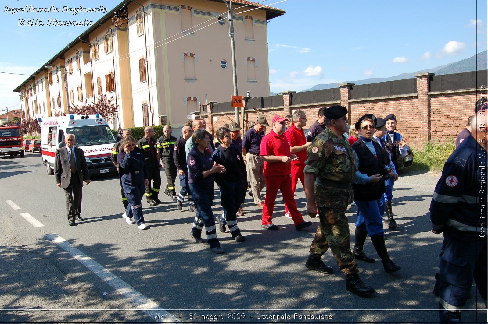 Mathi -  31 maggio 2009 - Decennale Fondazione -  Croce Rossa Italiana - Ispettorato Regionale Volontari del Soccorso Piemonte