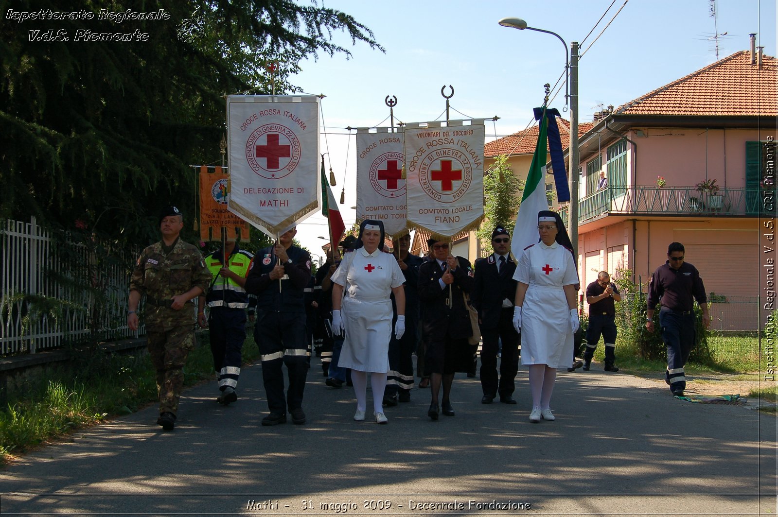 Mathi -  31 maggio 2009 - Decennale Fondazione -  Croce Rossa Italiana - Ispettorato Regionale Volontari del Soccorso Piemonte