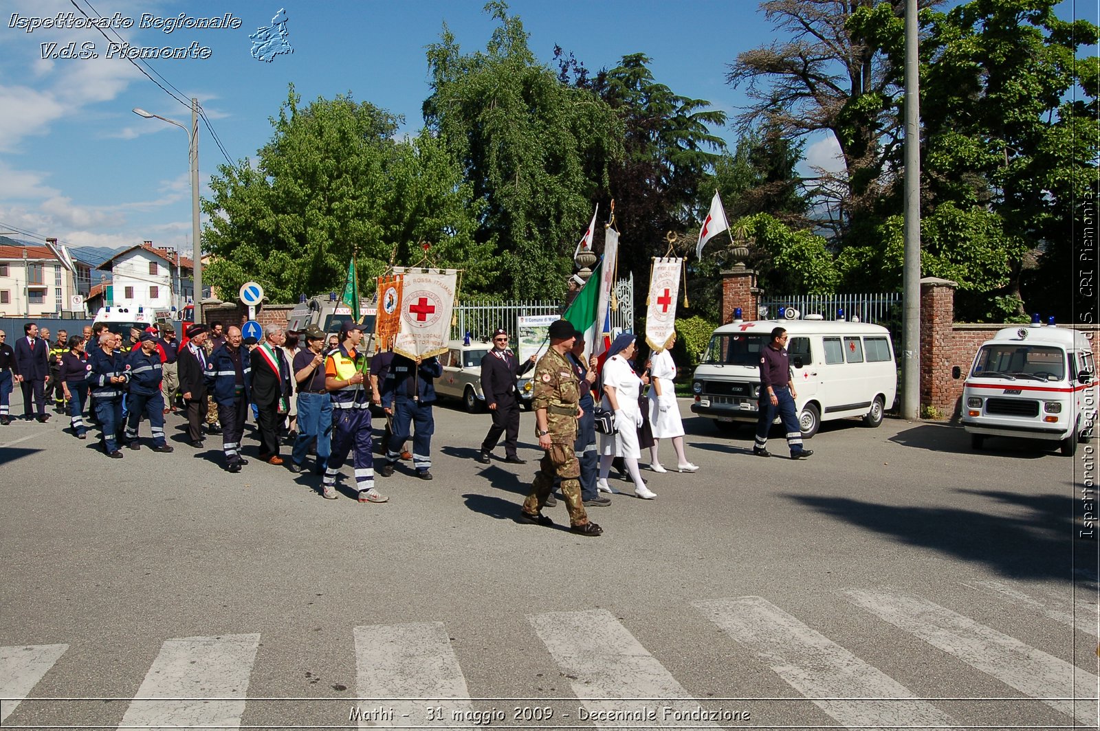 Mathi -  31 maggio 2009 - Decennale Fondazione -  Croce Rossa Italiana - Ispettorato Regionale Volontari del Soccorso Piemonte