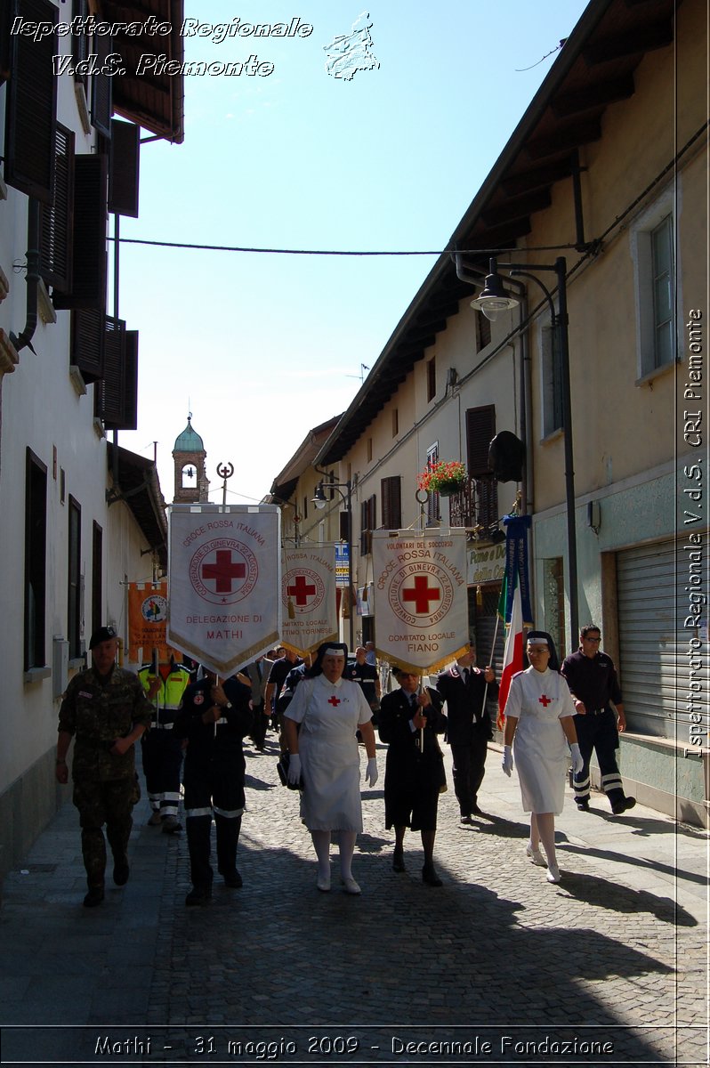 Mathi -  31 maggio 2009 - Decennale Fondazione -  Croce Rossa Italiana - Ispettorato Regionale Volontari del Soccorso Piemonte