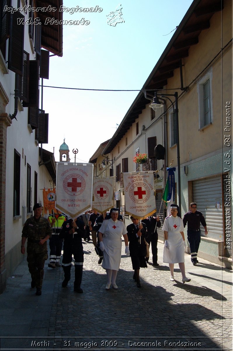 Mathi -  31 maggio 2009 - Decennale Fondazione -  Croce Rossa Italiana - Ispettorato Regionale Volontari del Soccorso Piemonte