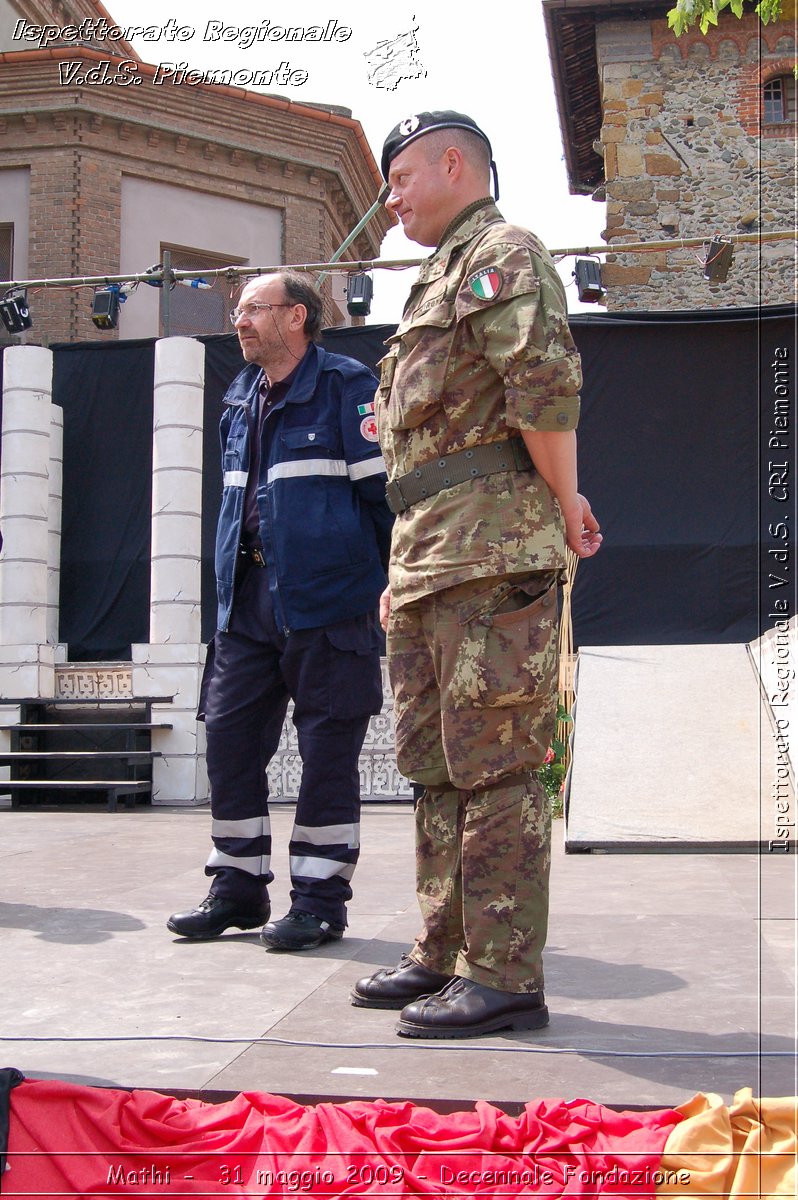 Mathi -  31 maggio 2009 - Decennale Fondazione -  Croce Rossa Italiana - Ispettorato Regionale Volontari del Soccorso Piemonte