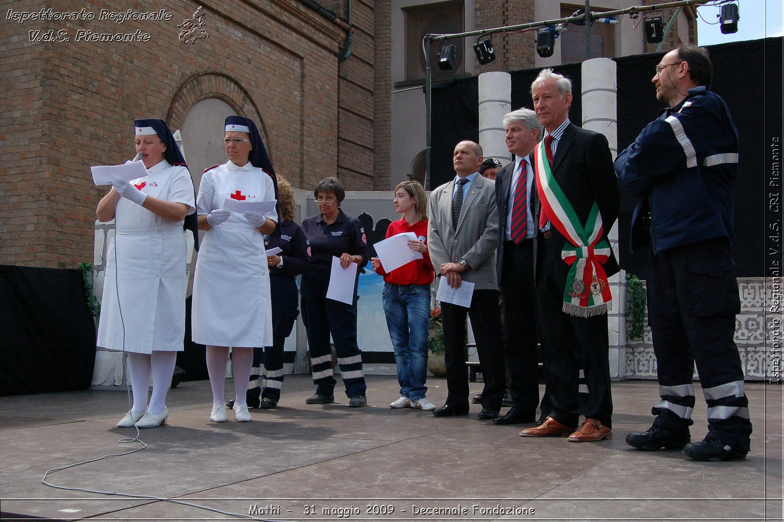 Mathi -  31 maggio 2009 - Decennale Fondazione -  Croce Rossa Italiana - Ispettorato Regionale Volontari del Soccorso Piemonte