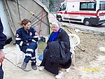 Assergi, Abruzzo -  maggio 2009 - Terremoto - Reportage Michele Albera - Croce Rossa Italiana - Ispettorato Regionale Volontari del Soccorso Piemonte