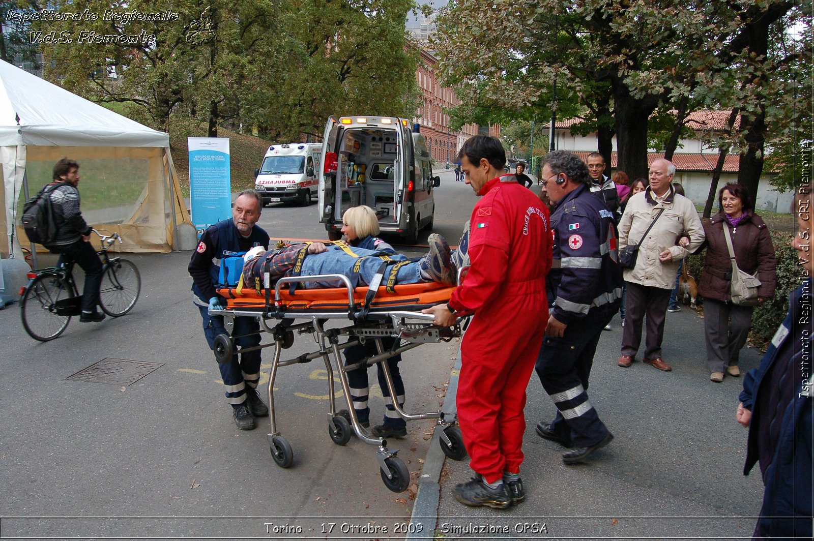 Torino - 17 Ottobre 2009 - Simulazione OPSA -  Croce Rossa Italiana - Ispettorato Regionale Volontari del Soccorso Piemonte