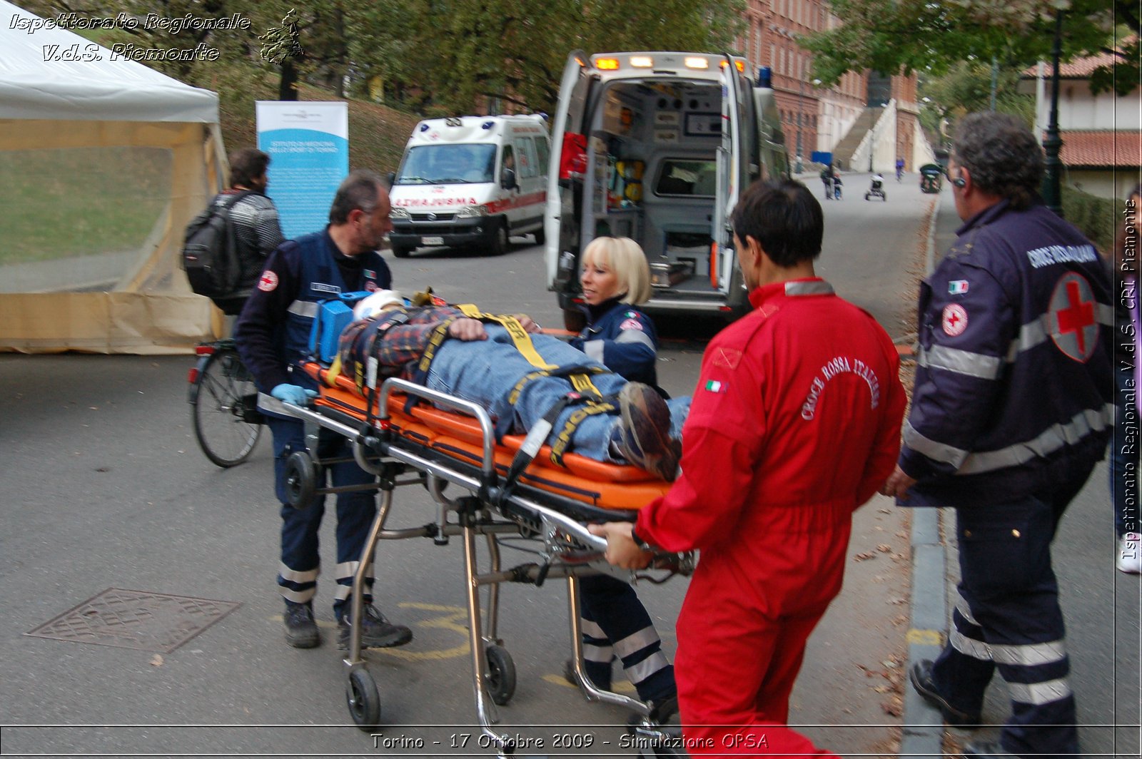 Torino - 17 Ottobre 2009 - Simulazione OPSA -  Croce Rossa Italiana - Ispettorato Regionale Volontari del Soccorso Piemonte