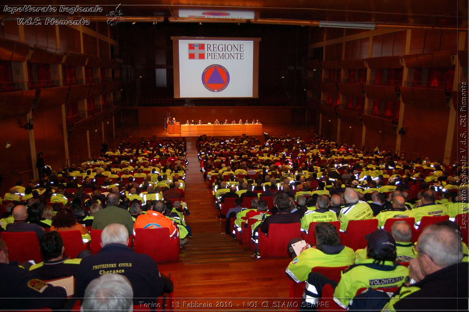 Torino - 13 Febbraio 2010 - NOI CI SIAMO SEMPRE - Il volontariato di protezione civile, una risorsa per la societ -  Croce Rossa Italiana - Ispettorato Regionale Volontari del Soccorso Piemonte