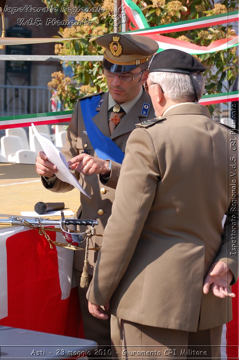 Asti - 23 maggio 2010 - Giuramento Solenne Corpo Militare della CRI  -  Croce Rossa Italiana - Ispettorato Regionale Volontari del Soccorso Piemonte