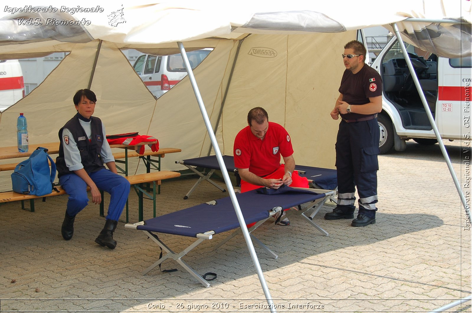 Corio - 26 giugno 2010 - Esercitazione Interforze -  Croce Rossa Italiana - Ispettorato Regionale Volontari del Soccorso Piemonte