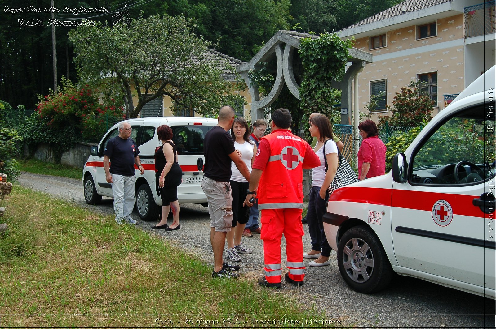 Corio - 26 giugno 2010 - Esercitazione Interforze -  Croce Rossa Italiana - Ispettorato Regionale Volontari del Soccorso Piemonte