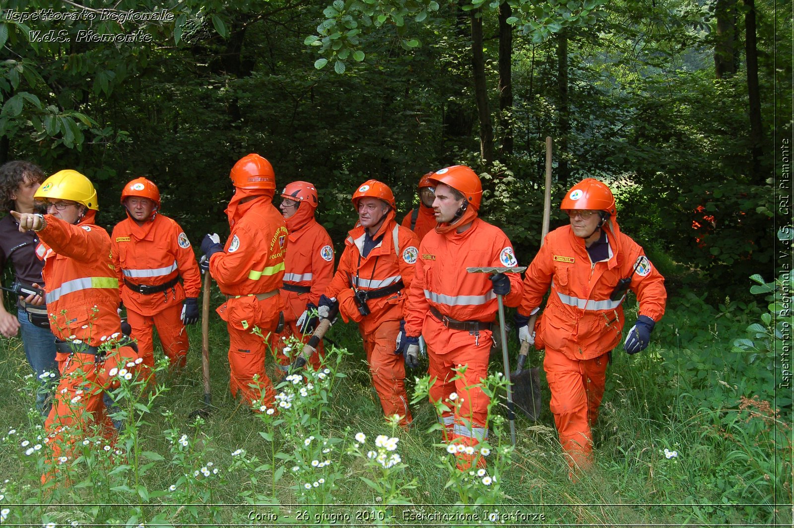 Corio - 26 giugno 2010 - Esercitazione Interforze -  Croce Rossa Italiana - Ispettorato Regionale Volontari del Soccorso Piemonte