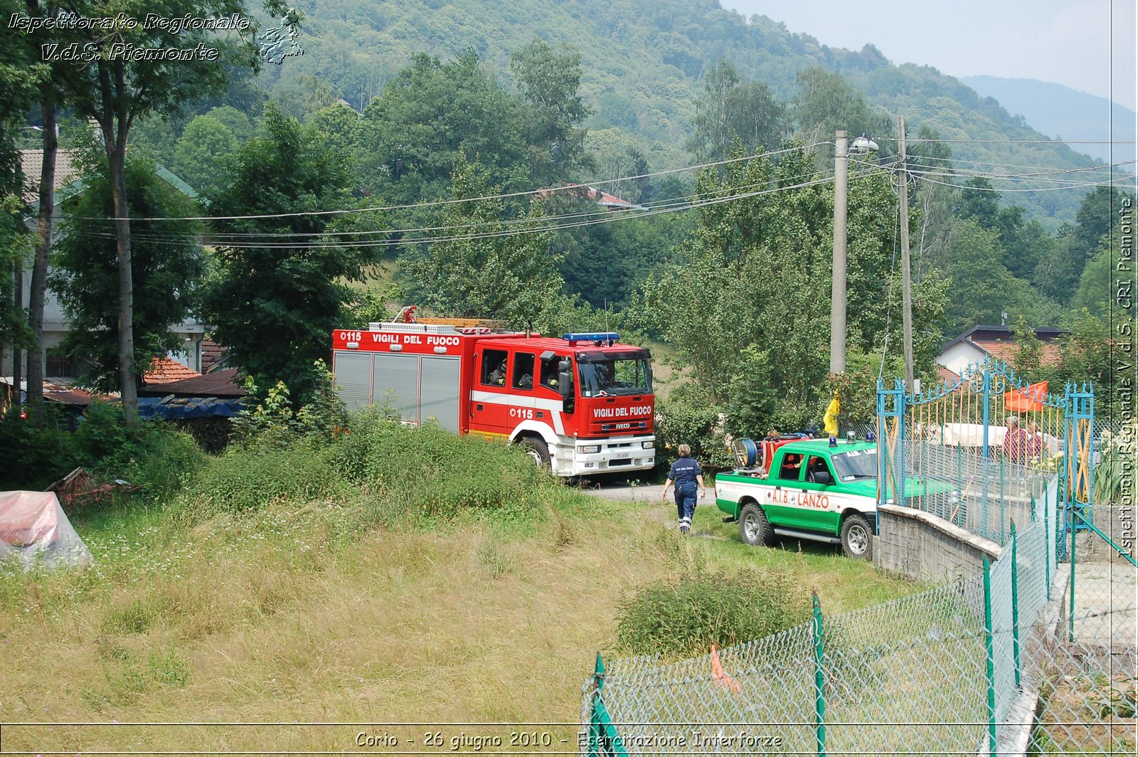 Corio - 26 giugno 2010 - Esercitazione Interforze -  Croce Rossa Italiana - Ispettorato Regionale Volontari del Soccorso Piemonte