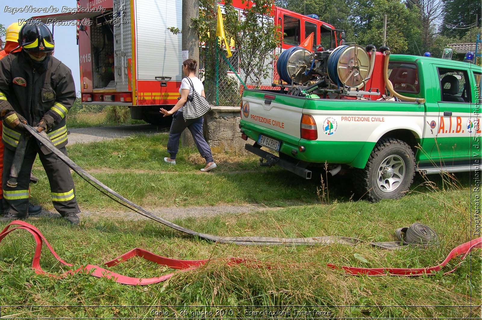 Corio - 26 giugno 2010 - Esercitazione Interforze -  Croce Rossa Italiana - Ispettorato Regionale Volontari del Soccorso Piemonte