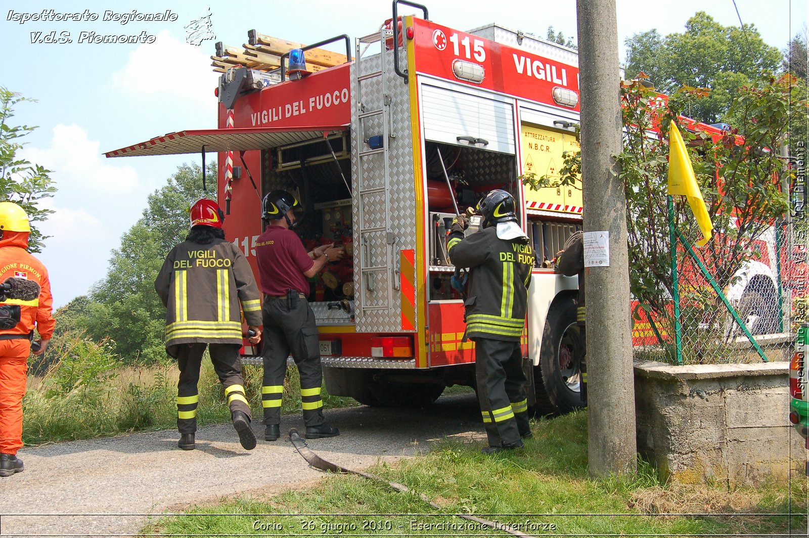 Corio - 26 giugno 2010 - Esercitazione Interforze -  Croce Rossa Italiana - Ispettorato Regionale Volontari del Soccorso Piemonte