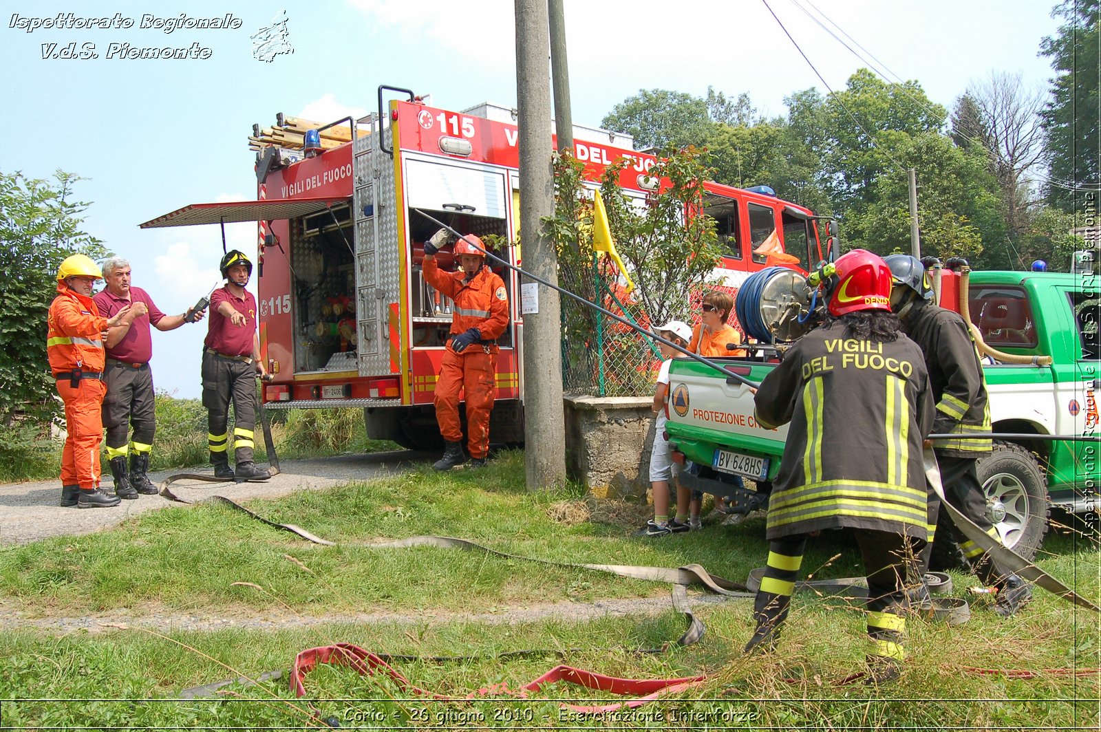 Corio - 26 giugno 2010 - Esercitazione Interforze -  Croce Rossa Italiana - Ispettorato Regionale Volontari del Soccorso Piemonte