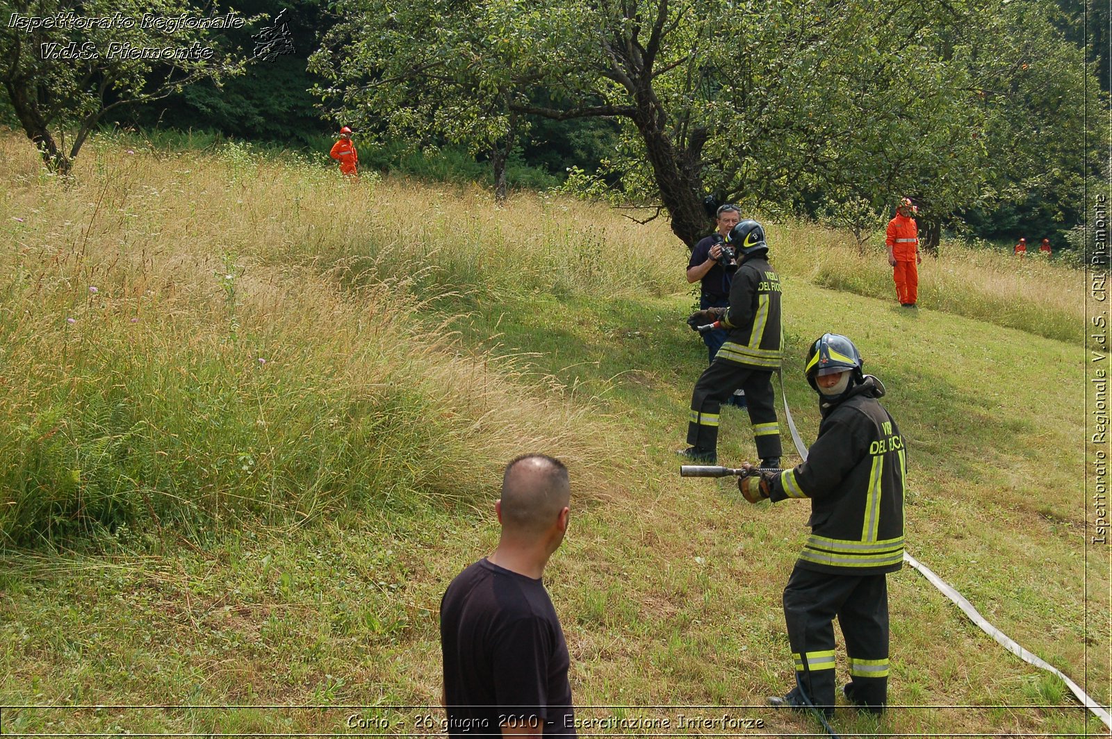 Corio - 26 giugno 2010 - Esercitazione Interforze -  Croce Rossa Italiana - Ispettorato Regionale Volontari del Soccorso Piemonte