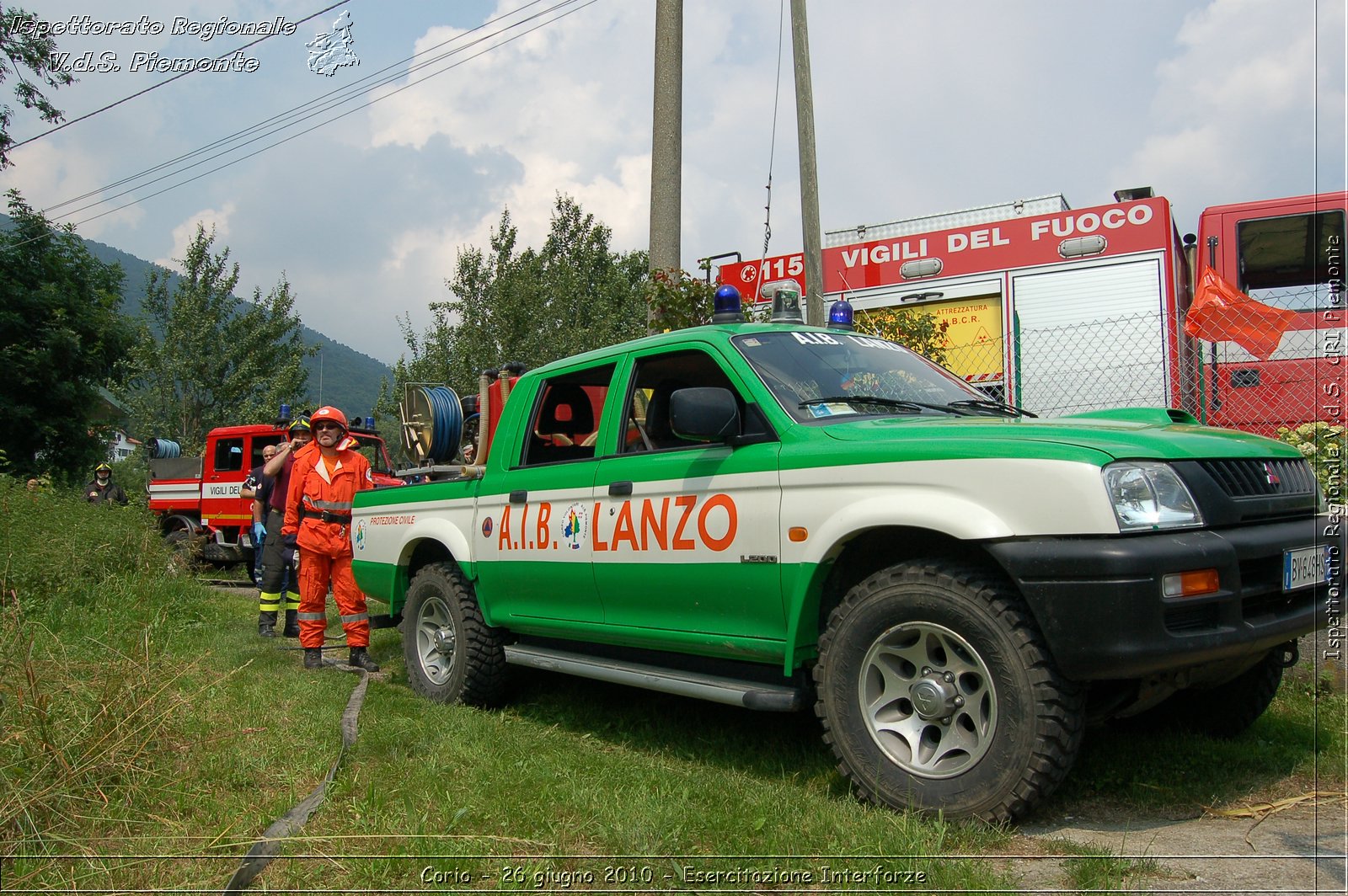 Corio - 26 giugno 2010 - Esercitazione Interforze -  Croce Rossa Italiana - Ispettorato Regionale Volontari del Soccorso Piemonte