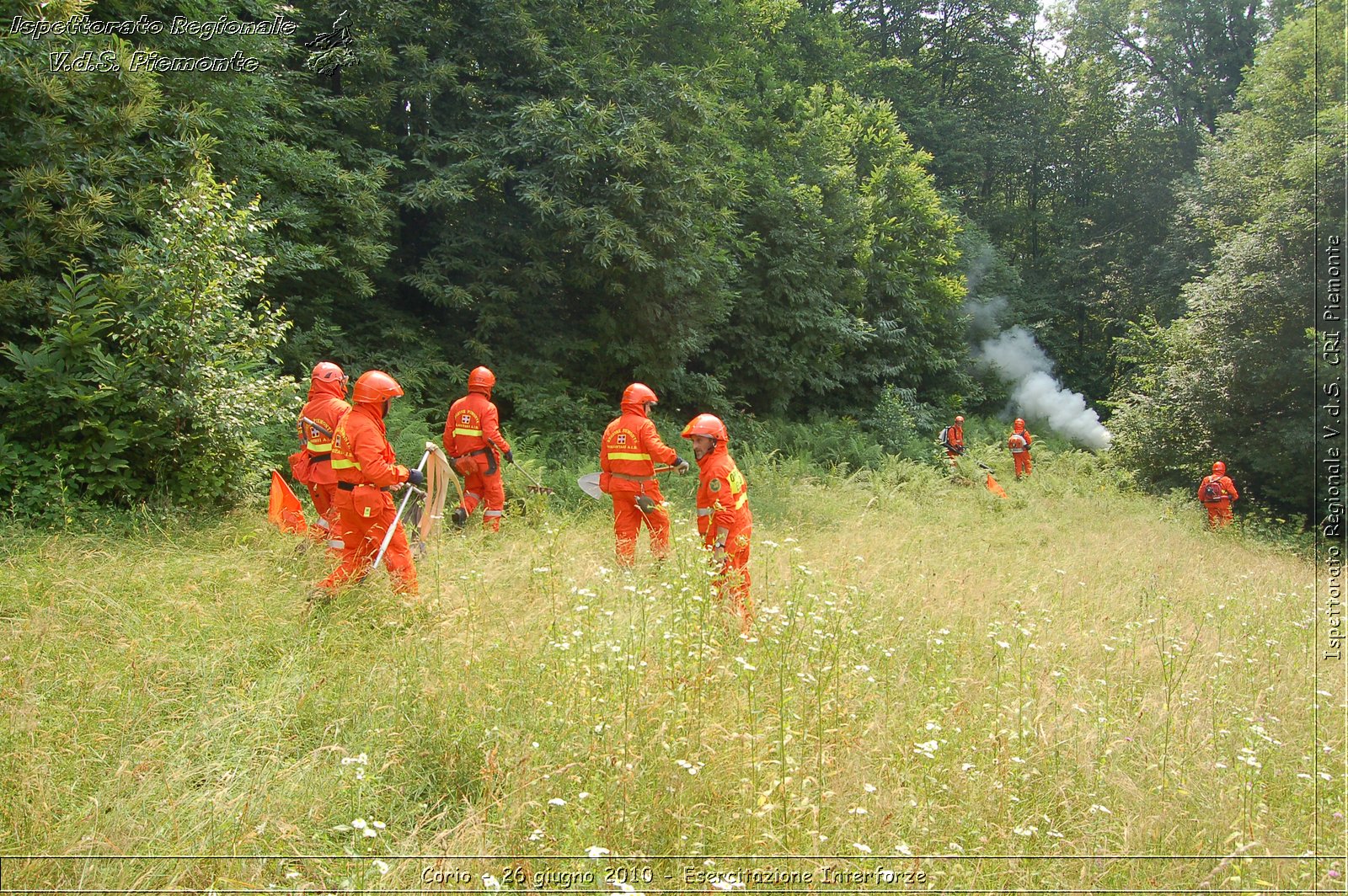 Corio - 26 giugno 2010 - Esercitazione Interforze -  Croce Rossa Italiana - Ispettorato Regionale Volontari del Soccorso Piemonte