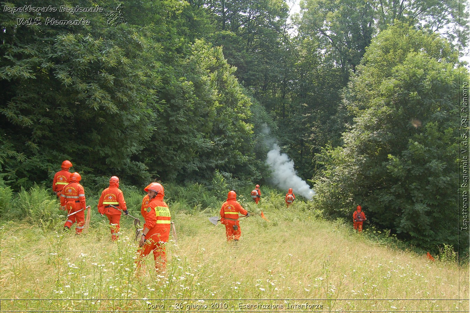 Corio - 26 giugno 2010 - Esercitazione Interforze -  Croce Rossa Italiana - Ispettorato Regionale Volontari del Soccorso Piemonte