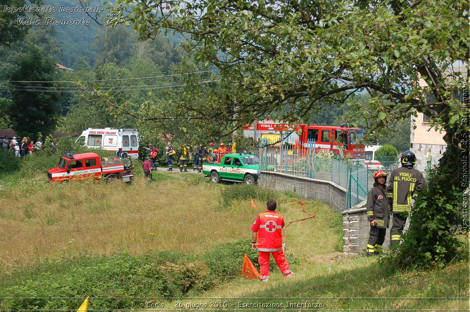 Corio - 26 giugno 2010 - Esercitazione Interforze -  Croce Rossa Italiana - Ispettorato Regionale Volontari del Soccorso Piemonte