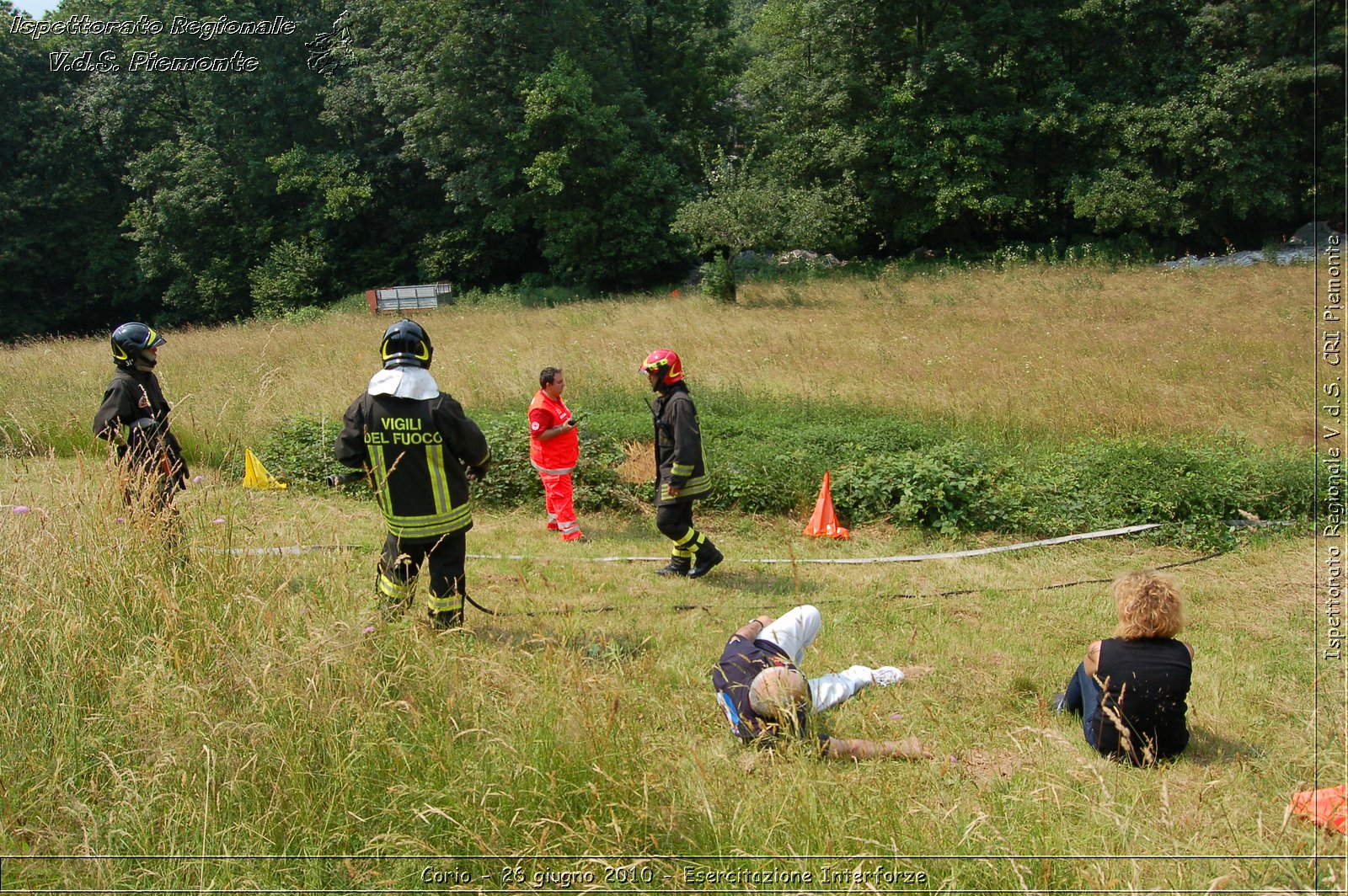 Corio - 26 giugno 2010 - Esercitazione Interforze -  Croce Rossa Italiana - Ispettorato Regionale Volontari del Soccorso Piemonte