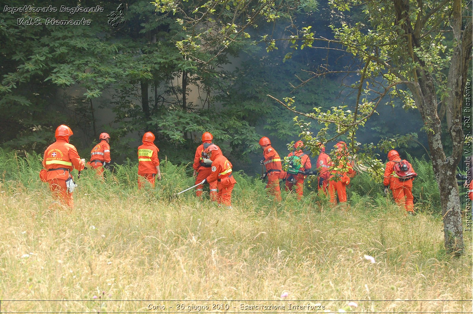 Corio - 26 giugno 2010 - Esercitazione Interforze -  Croce Rossa Italiana - Ispettorato Regionale Volontari del Soccorso Piemonte