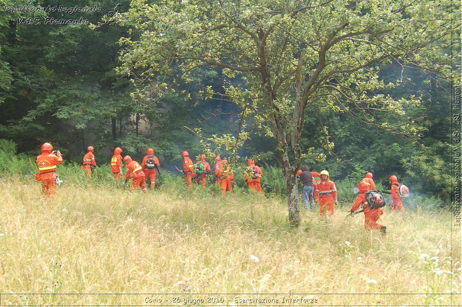 Corio - 26 giugno 2010 - Esercitazione Interforze -  Croce Rossa Italiana - Ispettorato Regionale Volontari del Soccorso Piemonte