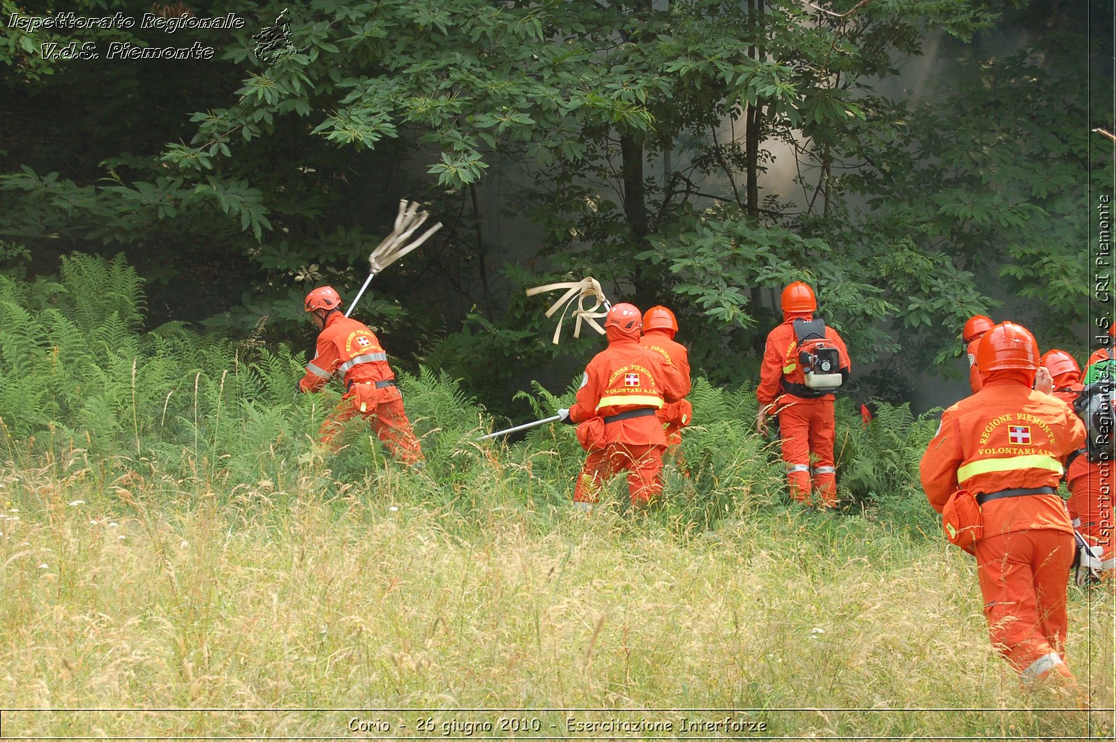 Corio - 26 giugno 2010 - Esercitazione Interforze -  Croce Rossa Italiana - Ispettorato Regionale Volontari del Soccorso Piemonte