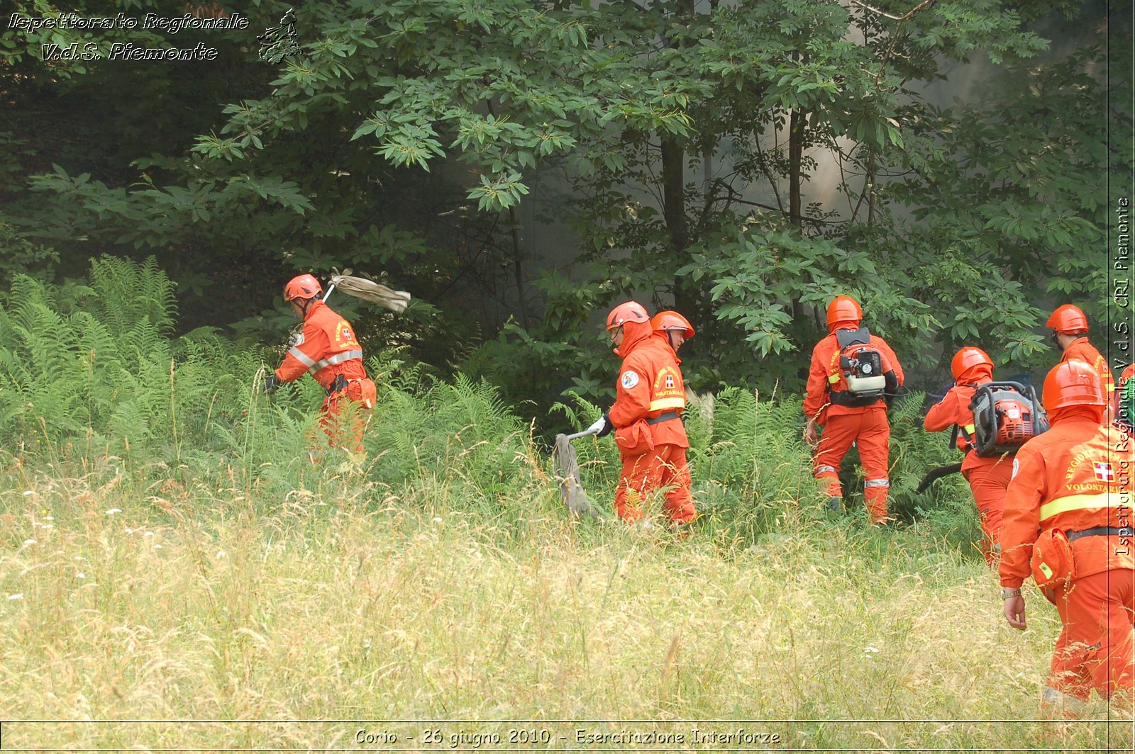 Corio - 26 giugno 2010 - Esercitazione Interforze -  Croce Rossa Italiana - Ispettorato Regionale Volontari del Soccorso Piemonte