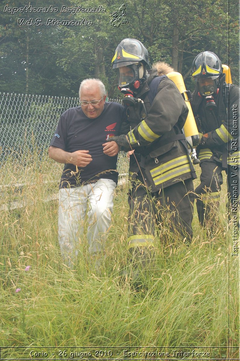 Corio - 26 giugno 2010 - Esercitazione Interforze -  Croce Rossa Italiana - Ispettorato Regionale Volontari del Soccorso Piemonte