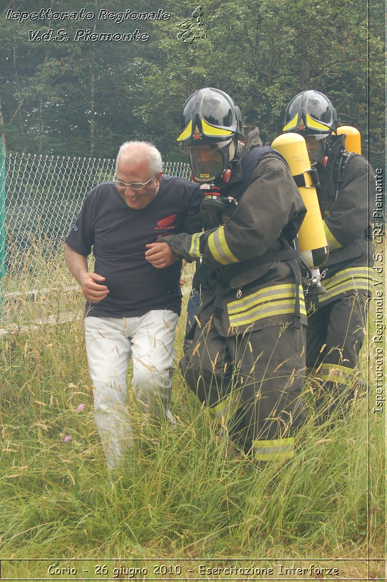 Corio - 26 giugno 2010 - Esercitazione Interforze -  Croce Rossa Italiana - Ispettorato Regionale Volontari del Soccorso Piemonte