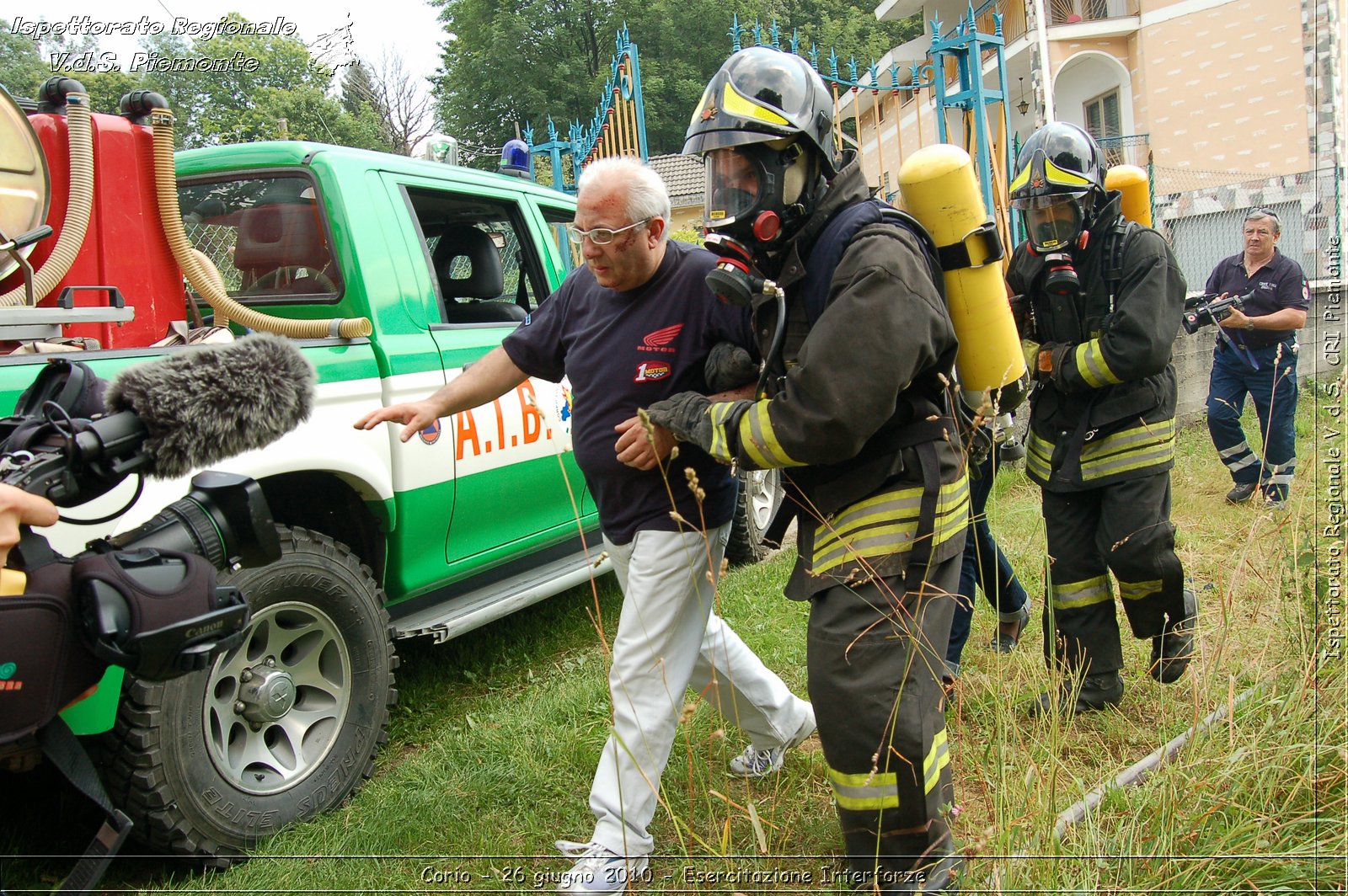 Corio - 26 giugno 2010 - Esercitazione Interforze -  Croce Rossa Italiana - Ispettorato Regionale Volontari del Soccorso Piemonte