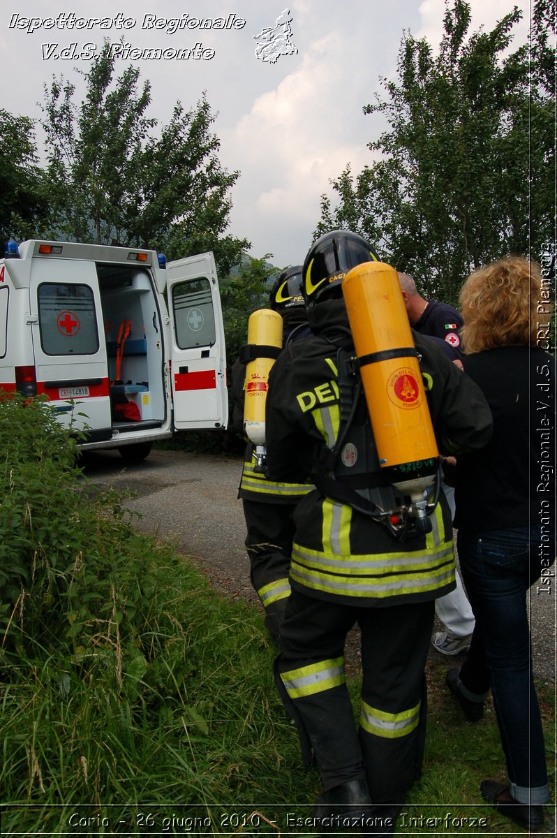 Corio - 26 giugno 2010 - Esercitazione Interforze -  Croce Rossa Italiana - Ispettorato Regionale Volontari del Soccorso Piemonte