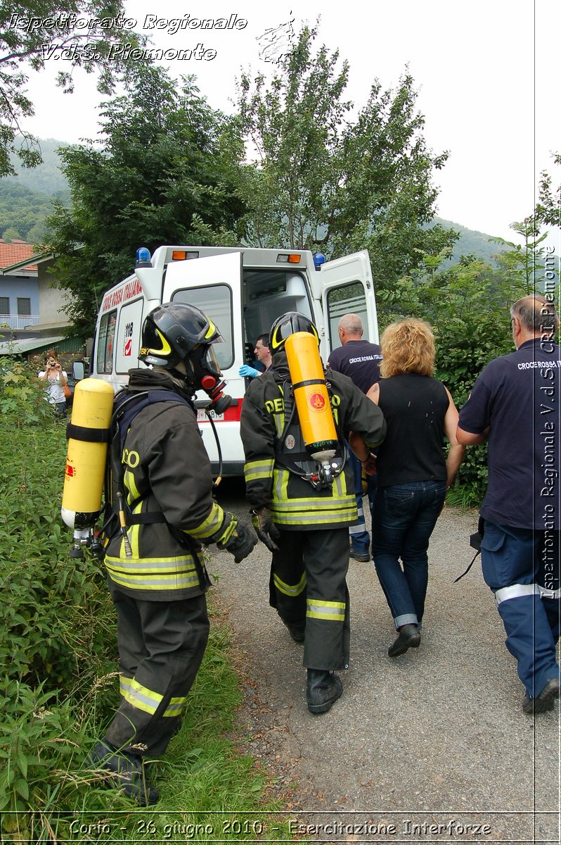 Corio - 26 giugno 2010 - Esercitazione Interforze -  Croce Rossa Italiana - Ispettorato Regionale Volontari del Soccorso Piemonte