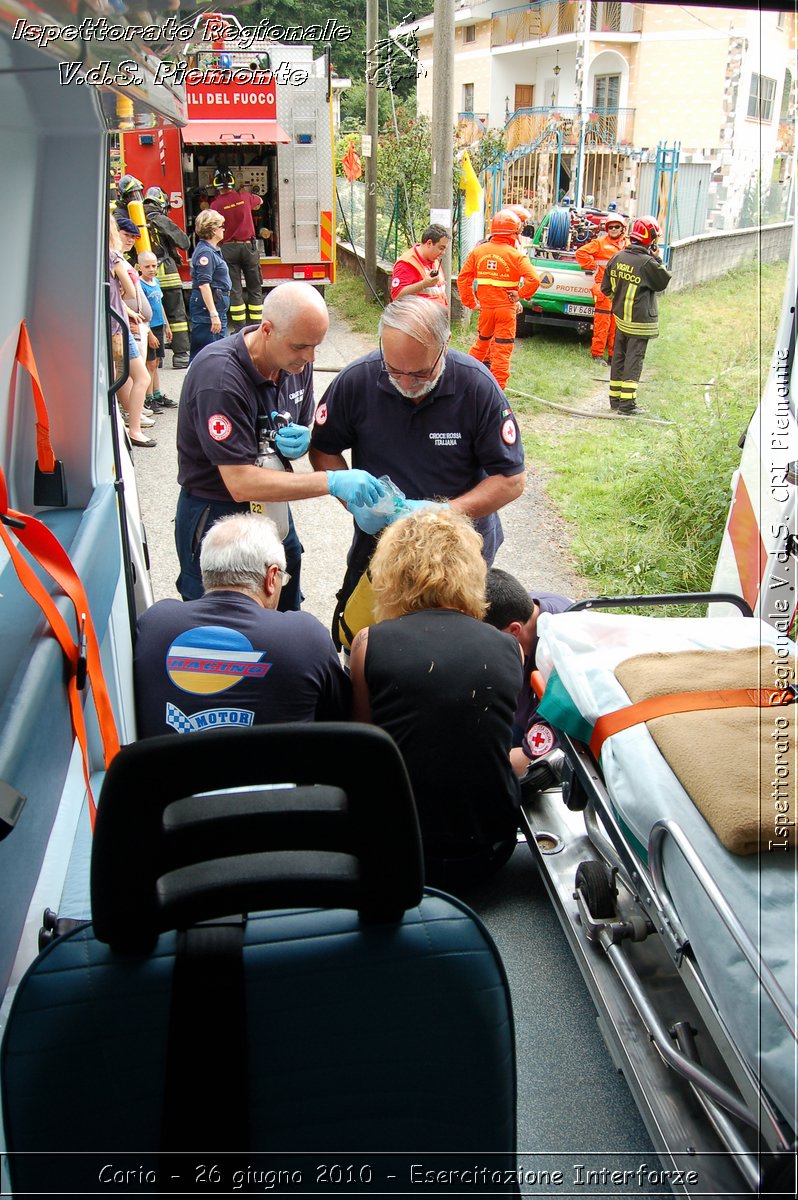 Corio - 26 giugno 2010 - Esercitazione Interforze -  Croce Rossa Italiana - Ispettorato Regionale Volontari del Soccorso Piemonte