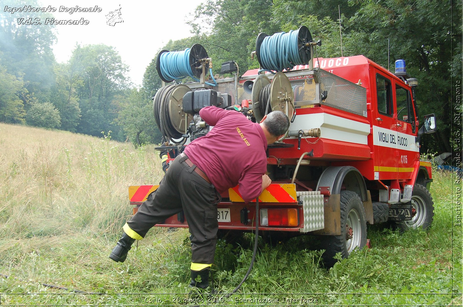 Corio - 26 giugno 2010 - Esercitazione Interforze -  Croce Rossa Italiana - Ispettorato Regionale Volontari del Soccorso Piemonte