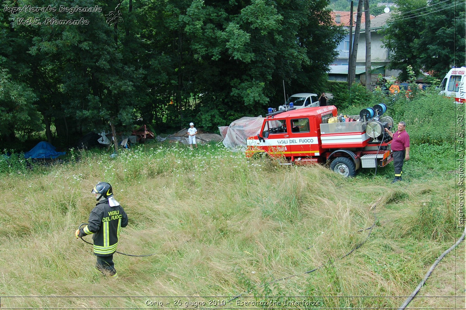 Corio - 26 giugno 2010 - Esercitazione Interforze -  Croce Rossa Italiana - Ispettorato Regionale Volontari del Soccorso Piemonte