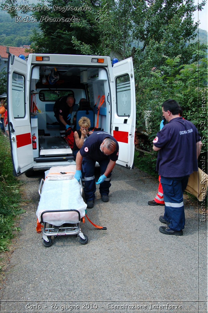 Corio - 26 giugno 2010 - Esercitazione Interforze -  Croce Rossa Italiana - Ispettorato Regionale Volontari del Soccorso Piemonte