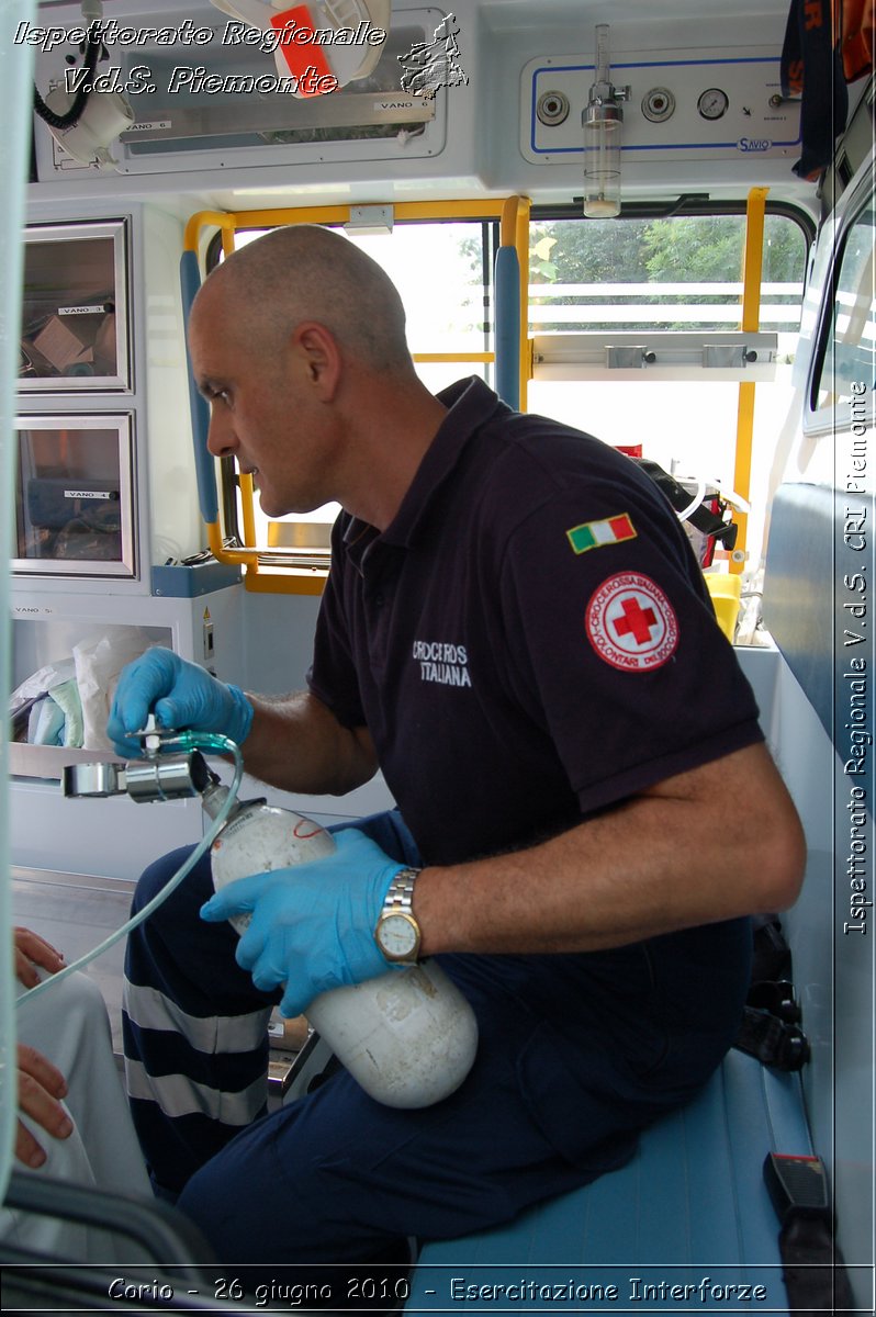 Corio - 26 giugno 2010 - Esercitazione Interforze -  Croce Rossa Italiana - Ispettorato Regionale Volontari del Soccorso Piemonte