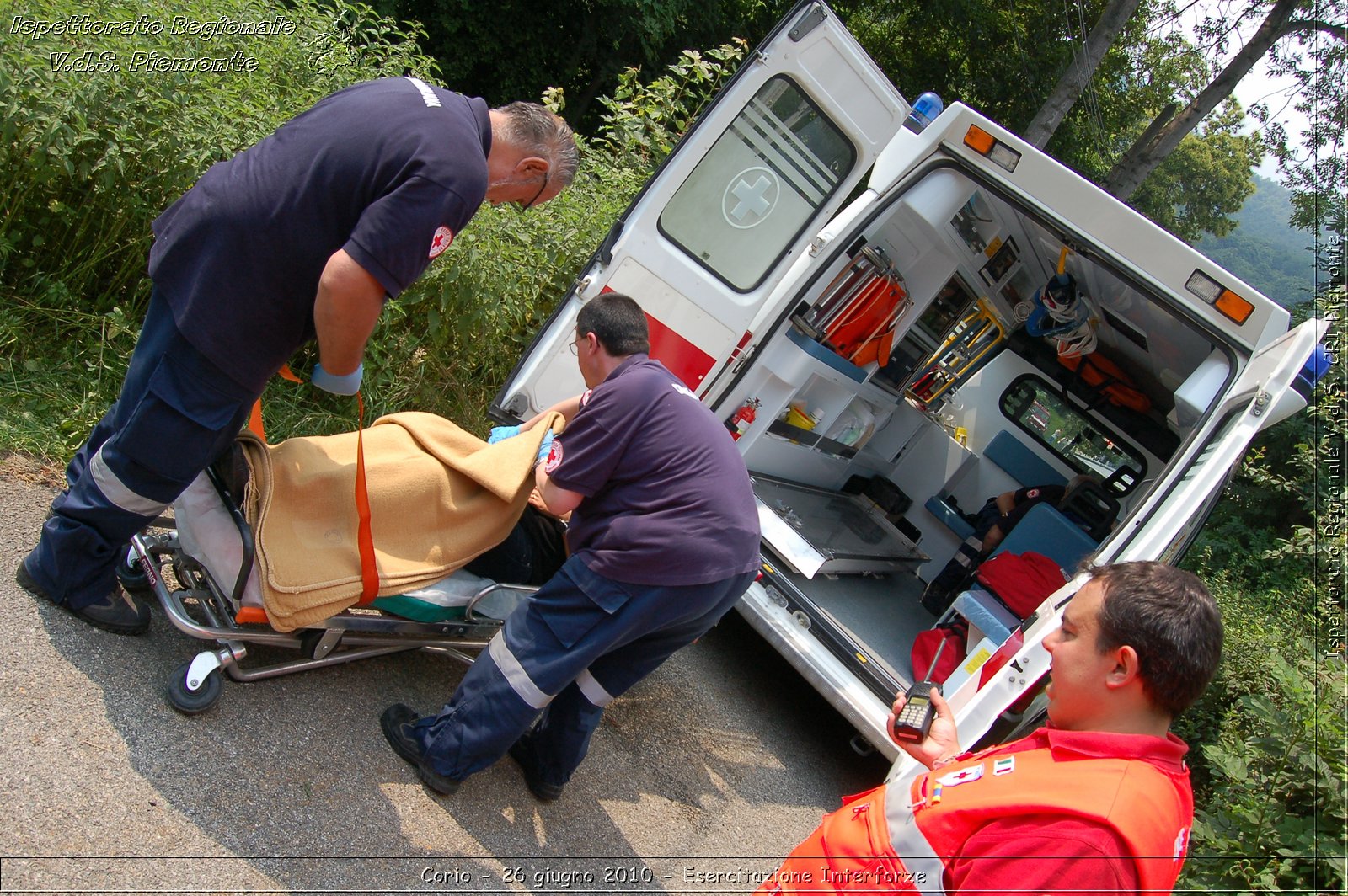 Corio - 26 giugno 2010 - Esercitazione Interforze -  Croce Rossa Italiana - Ispettorato Regionale Volontari del Soccorso Piemonte