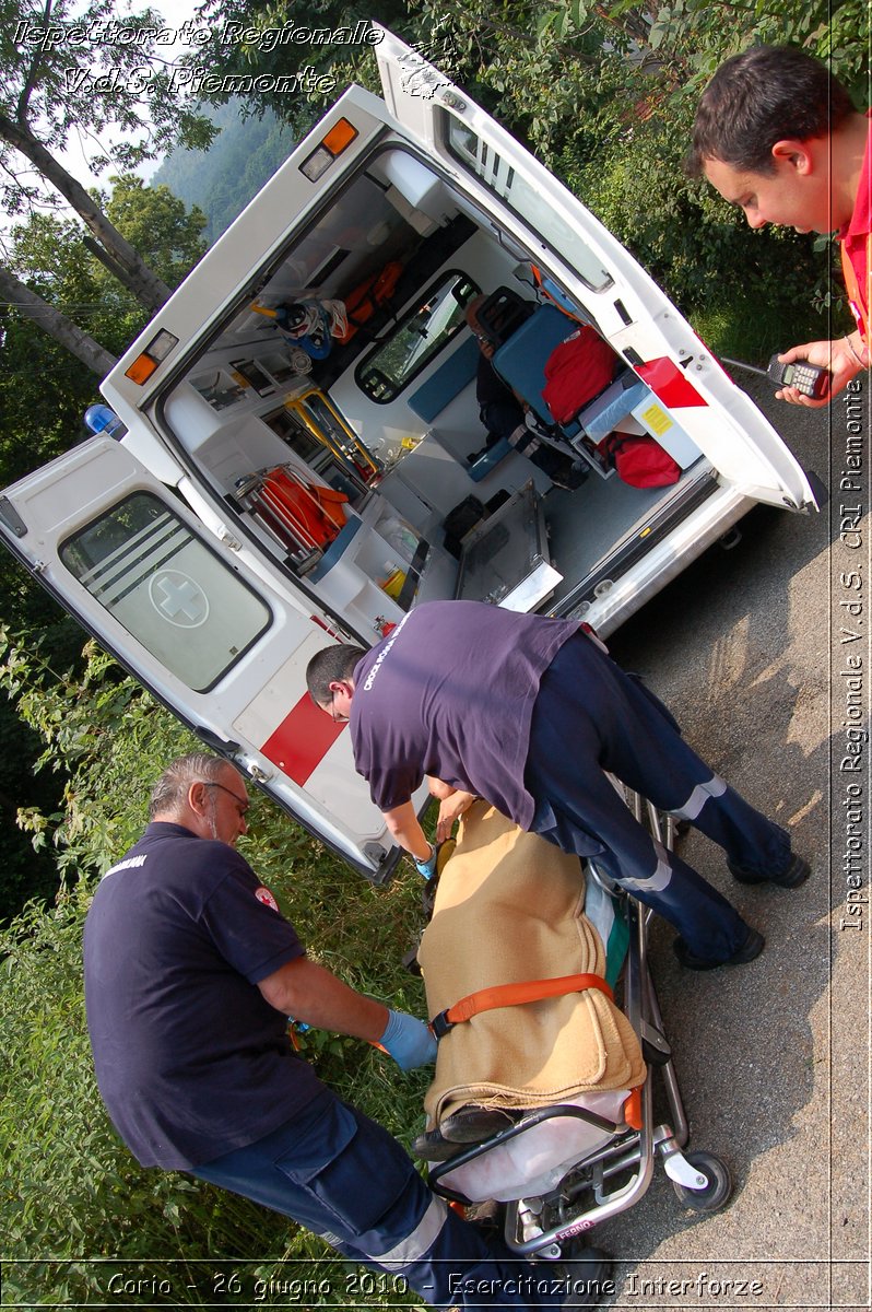 Corio - 26 giugno 2010 - Esercitazione Interforze -  Croce Rossa Italiana - Ispettorato Regionale Volontari del Soccorso Piemonte